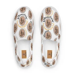 AJBeneficial Conquered Women’s slip-on canvas shoes on White