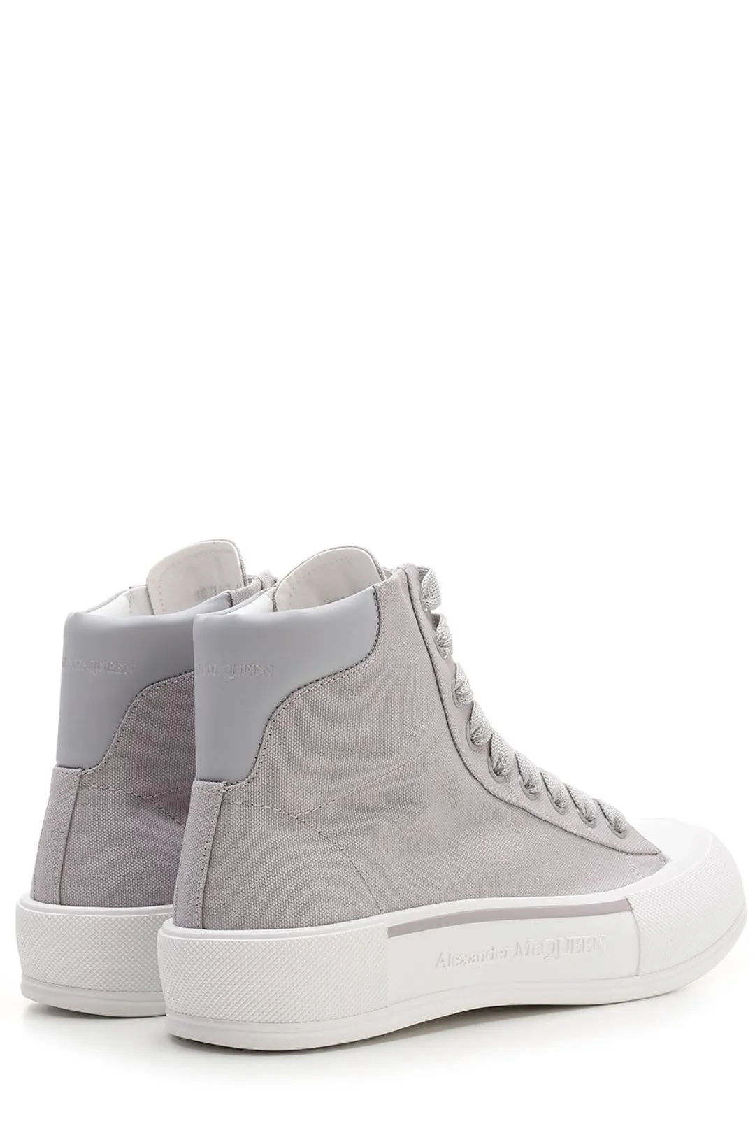 Alexander McQueen Logo Embossed High-Top Sneakers