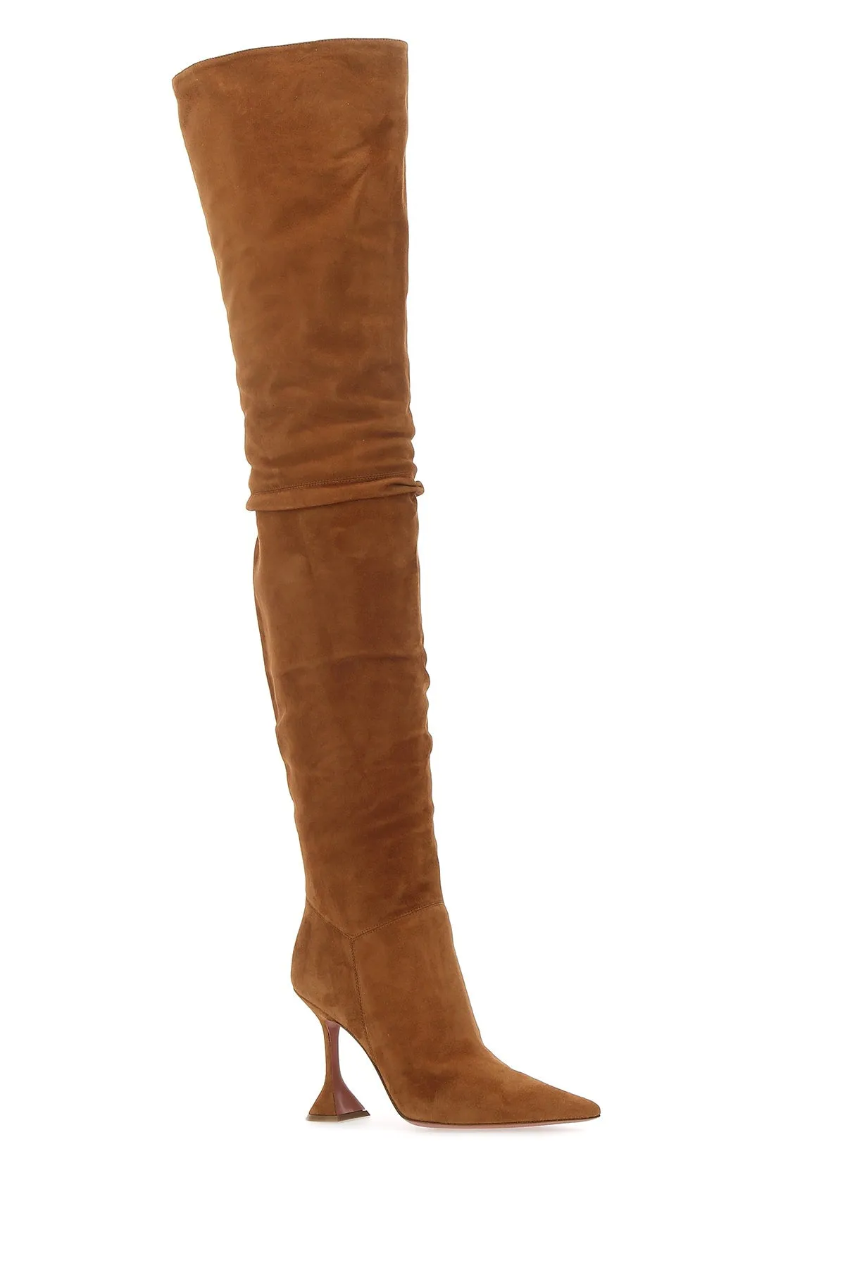 Amina Muaddi Olivia Thigh-High Heeled Boots