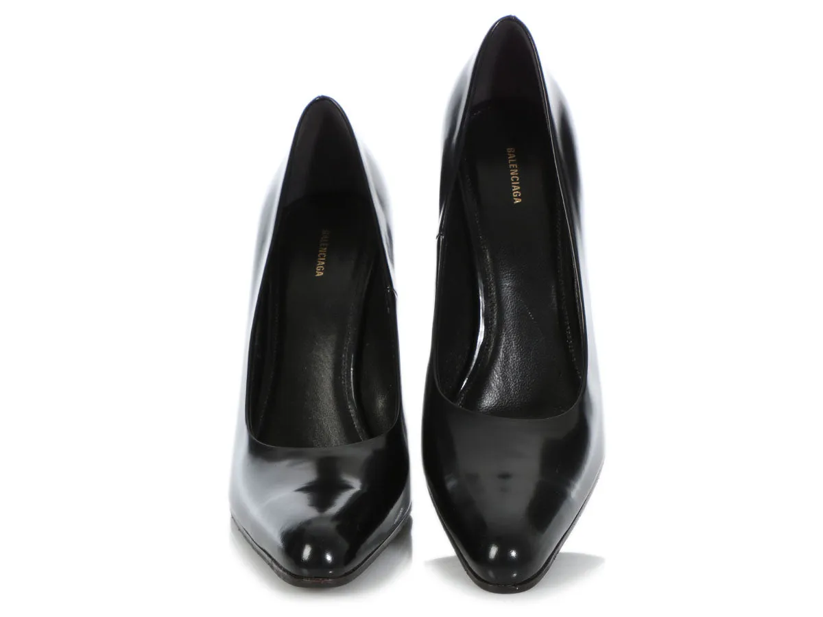 Balenciaga Black Leather Pumps