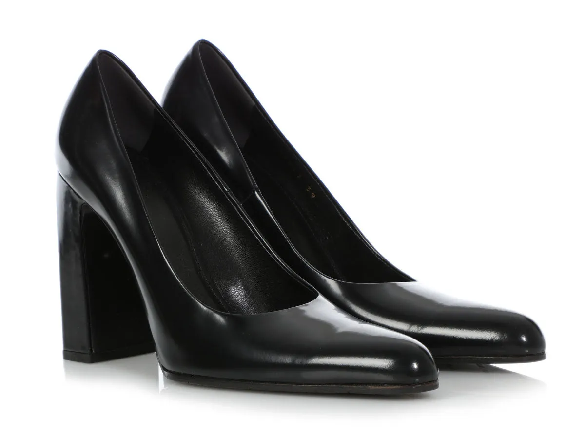 Balenciaga Black Leather Pumps