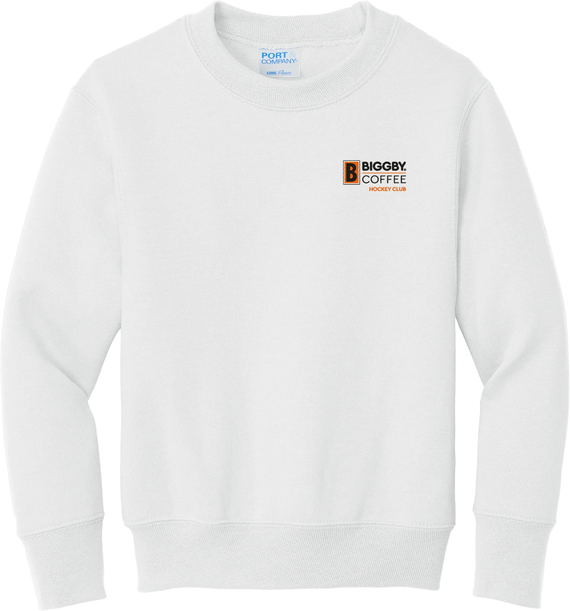 Biggby Coffee Hockey Club Youth Core Fleece Crewneck Sweatshirt