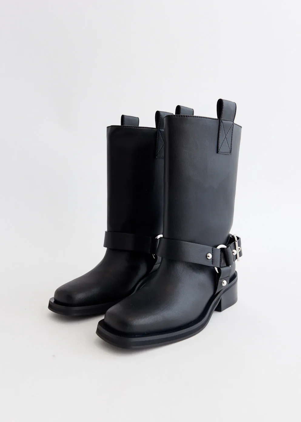 Biker Tubular Mid Shaft Boots