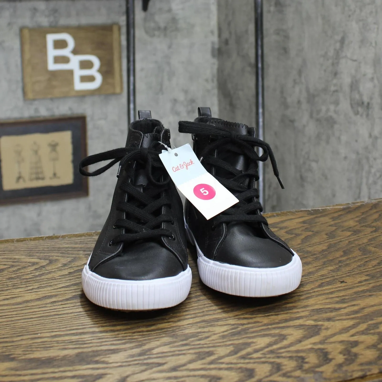 Cat & Jack Boys Glenn High-Top Sneakers 87831385 Black 5