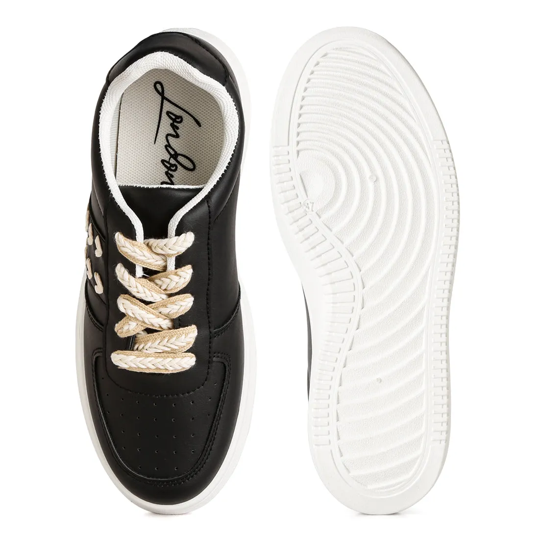 Cross Stitch Detail Sneakers