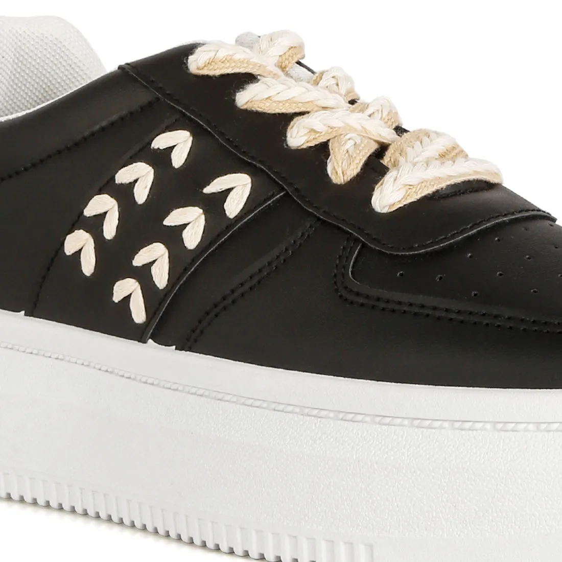 Cross Stitch Detail Sneakers