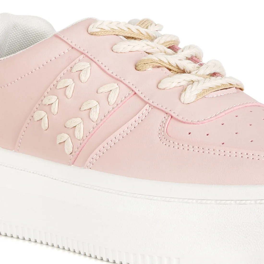 Cross Stitch Detail Sneakers