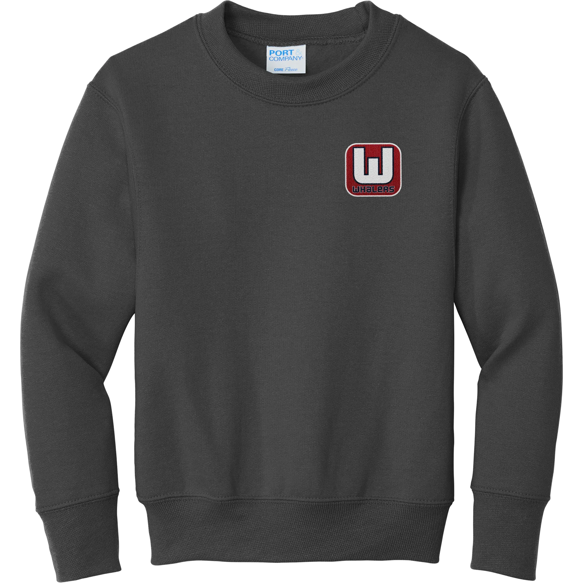 CT Whalers Tier 1 Youth Core Fleece Crewneck Sweatshirt