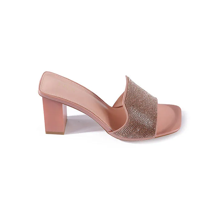 Diamante Box Heel Sandal BB 08