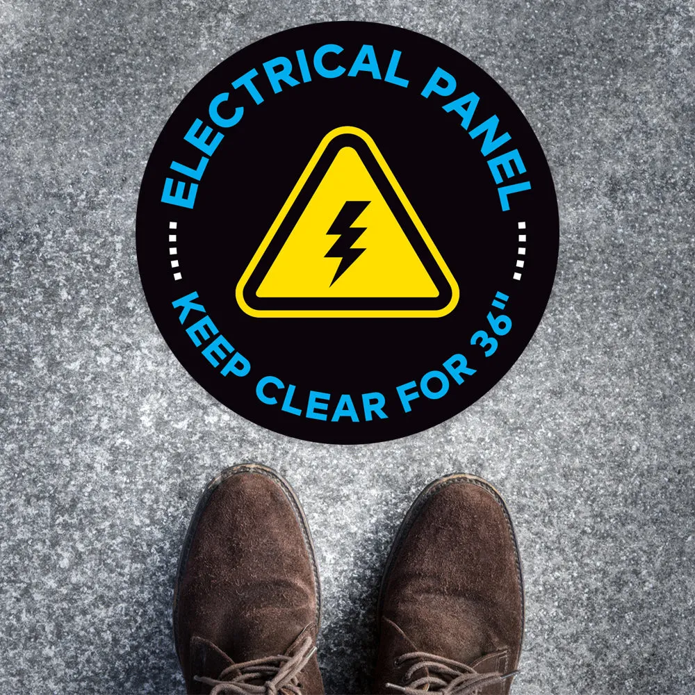 Electrical Panel Keep Clear For 36" Floor Decal