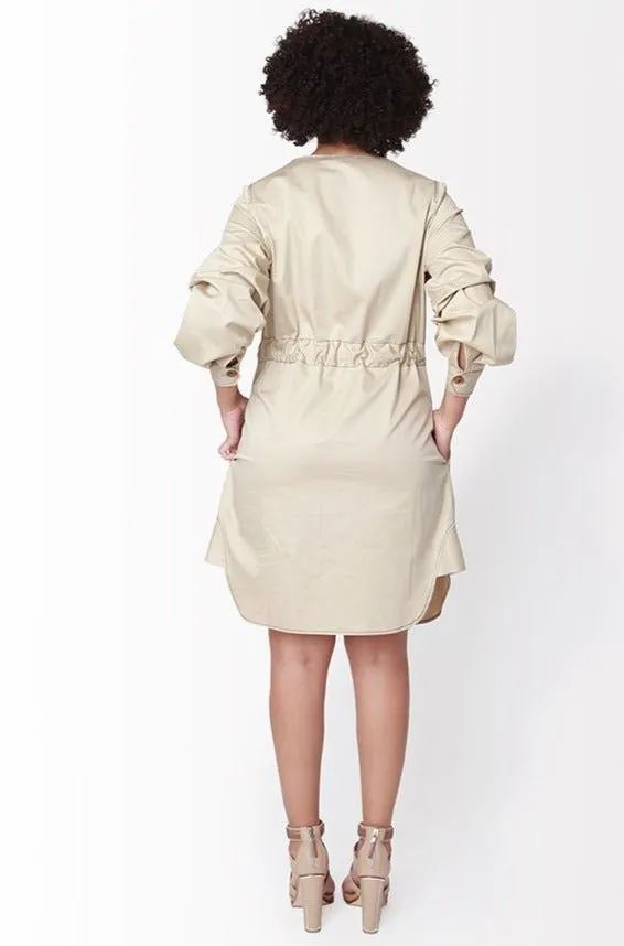 Emme Shirt Dress // Khaki