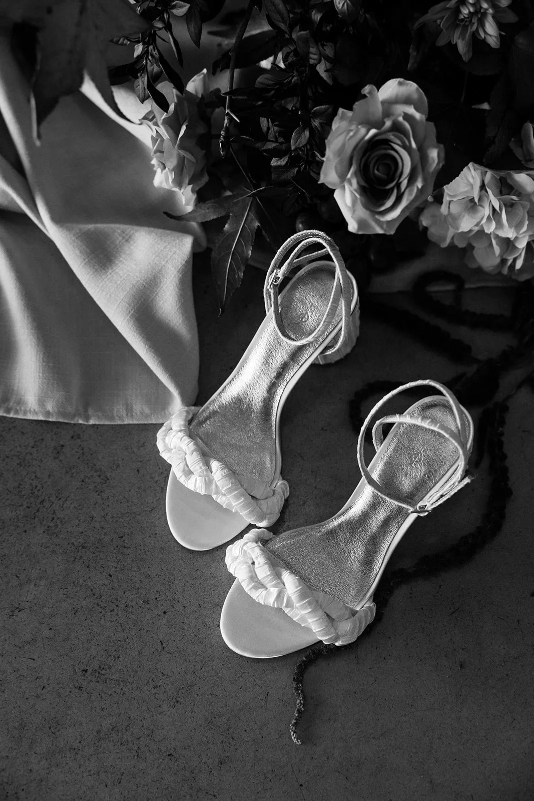 ETERNITY - RIPPLE SATIN WEDDING SHOES WITH PLAIT TOE - FINAL SALE