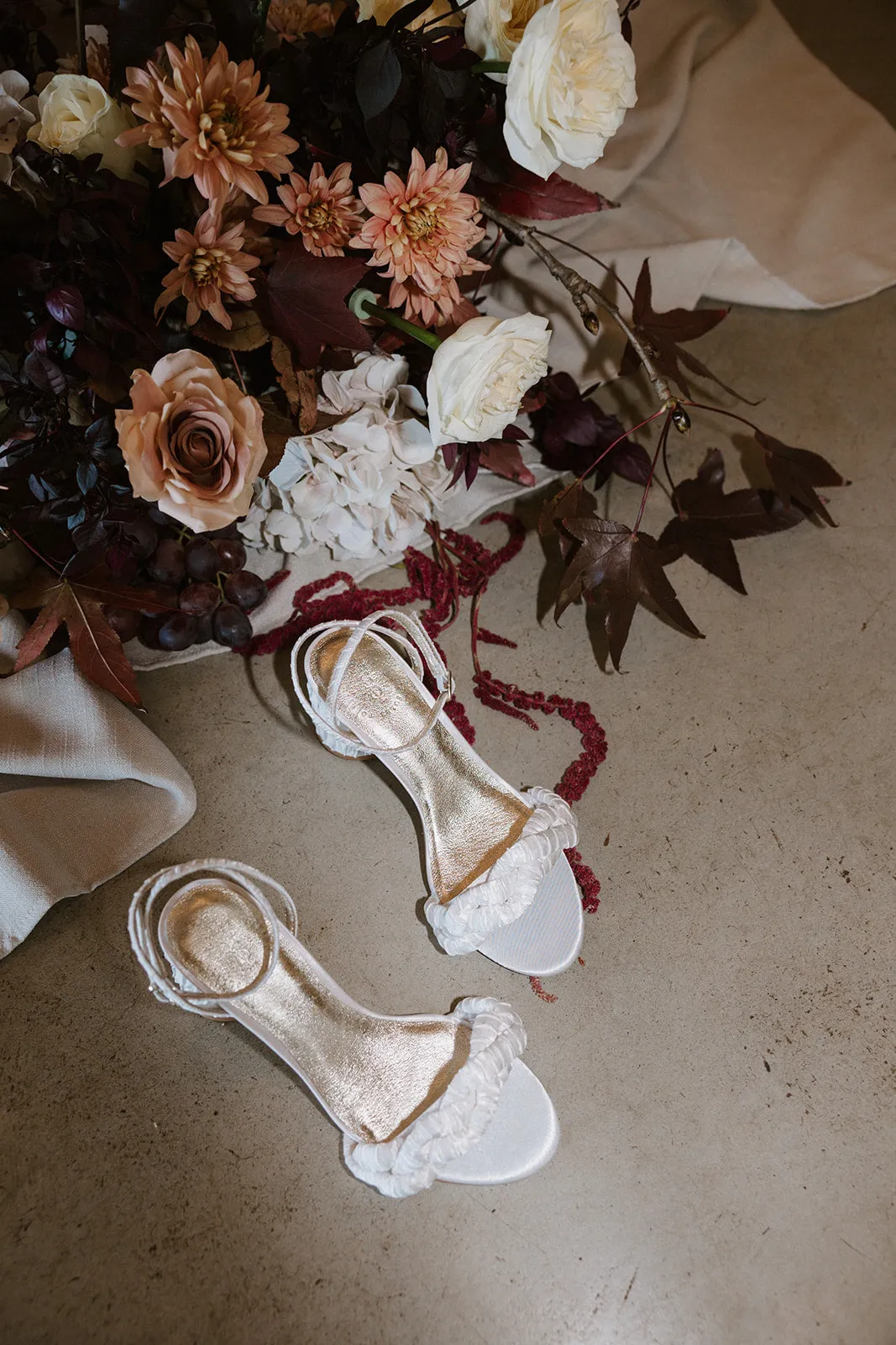 ETERNITY - RIPPLE SATIN WEDDING SHOES WITH PLAIT TOE - FINAL SALE