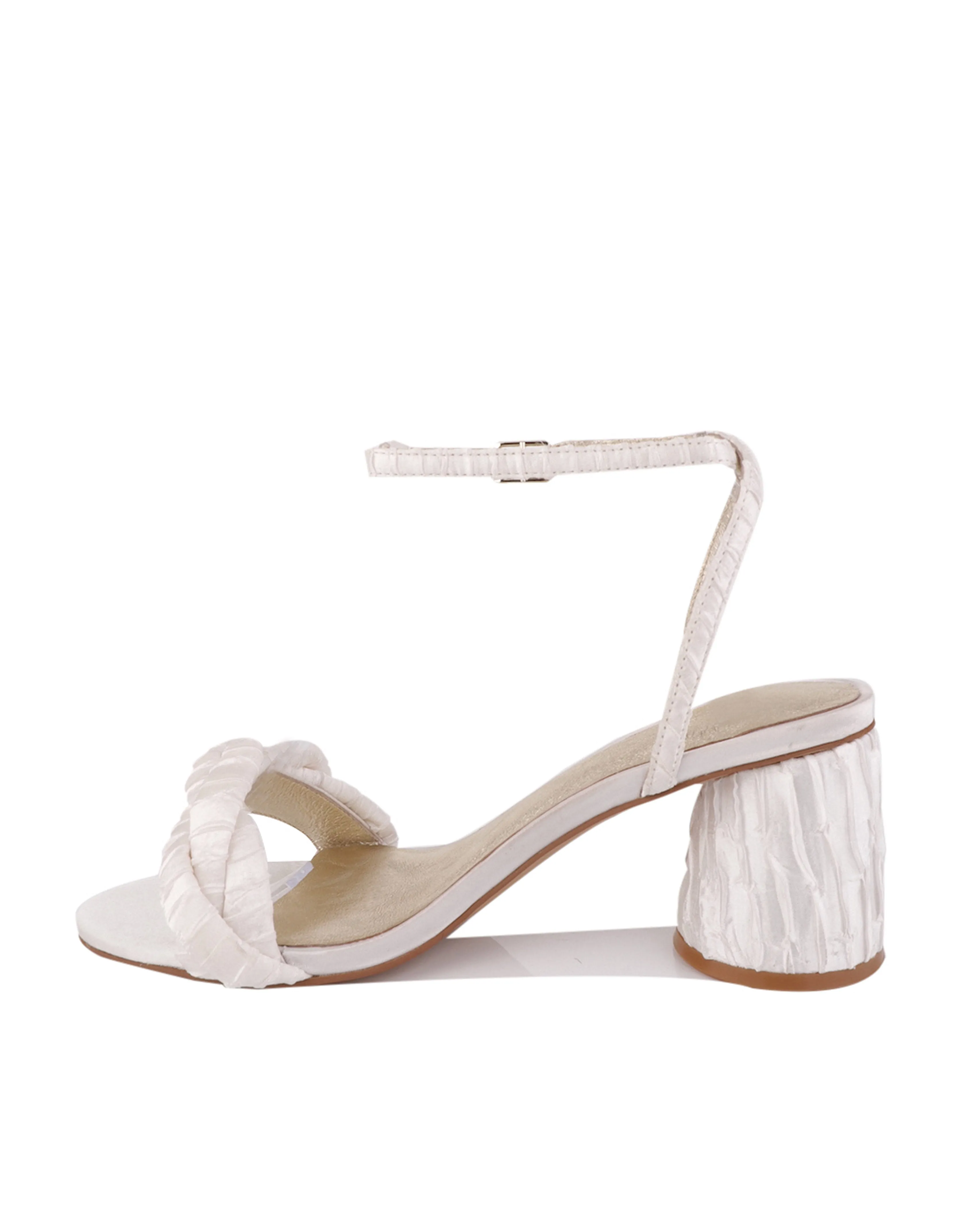 ETERNITY - RIPPLE SATIN WEDDING SHOES WITH PLAIT TOE - FINAL SALE