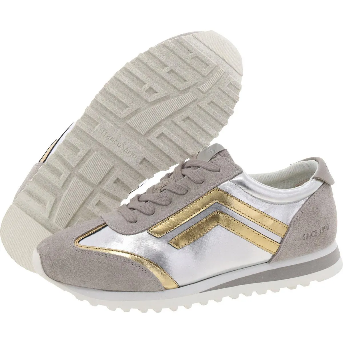 Franco Sarto Womens Matera Suede Lifestyle Casual And Fashion Sneakers