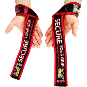 Grip Power Pads PRO Level Cotton Lifting Straps with Neoprene Wrist Pad Support & Silicone Grip Enhancement - Up to 24" Long Weightlifting Straps & 2" Wide for Maximum Support