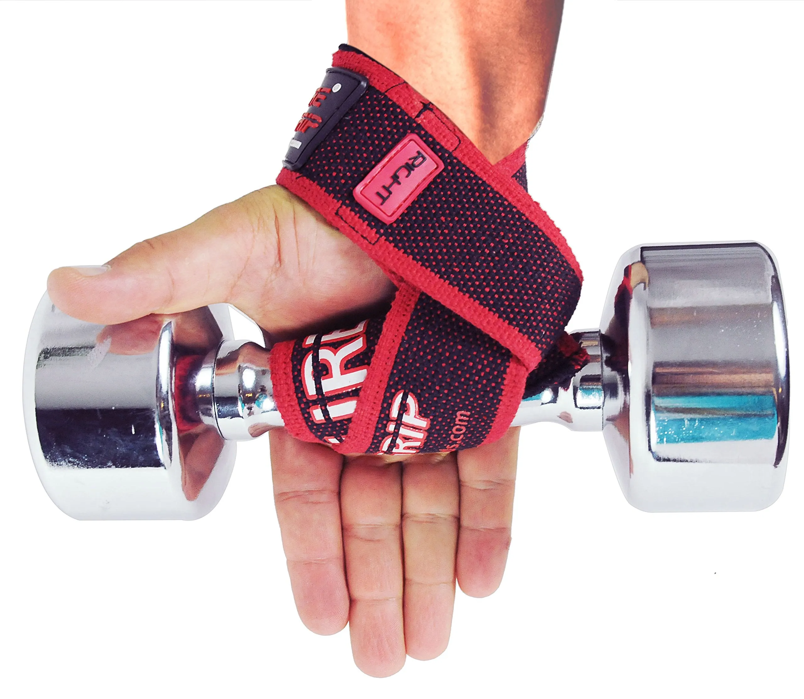 Grip Power Pads PRO Level Cotton Lifting Straps with Neoprene Wrist Pad Support & Silicone Grip Enhancement - Up to 24" Long Weightlifting Straps & 2" Wide for Maximum Support