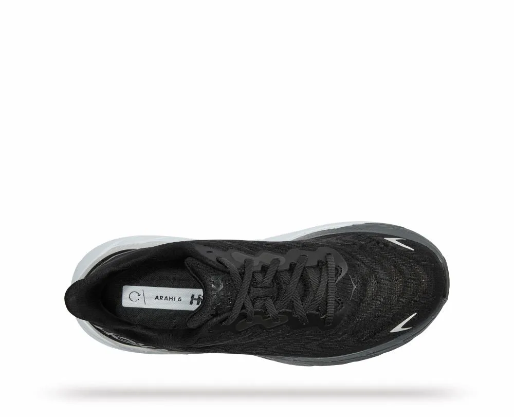 'HOKA' Men's Arahi 6 - Black / White (Wide)