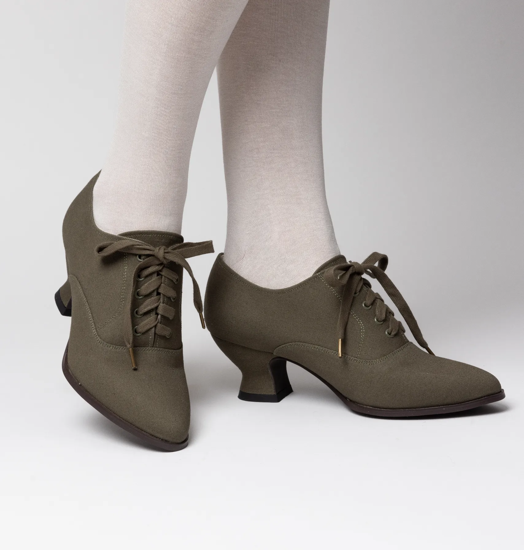 Kedwardian Women's Sporting Oxfords (Moss Green)