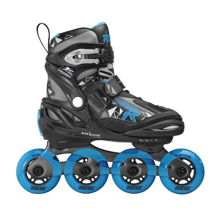 Kids Adjustable Roces Moody TIF Blue Inline Skates