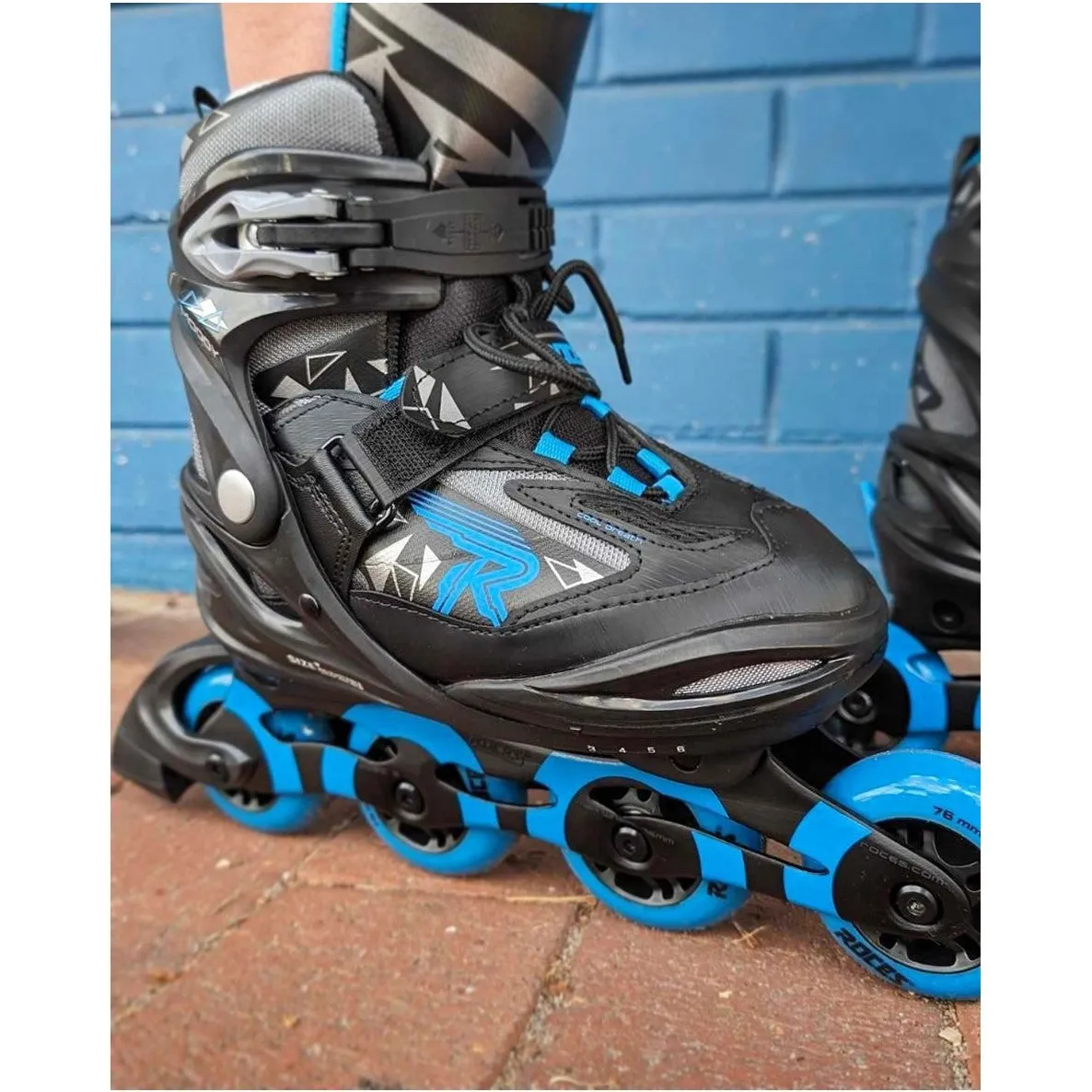 Kids Adjustable Roces Moody TIF Blue Inline Skates