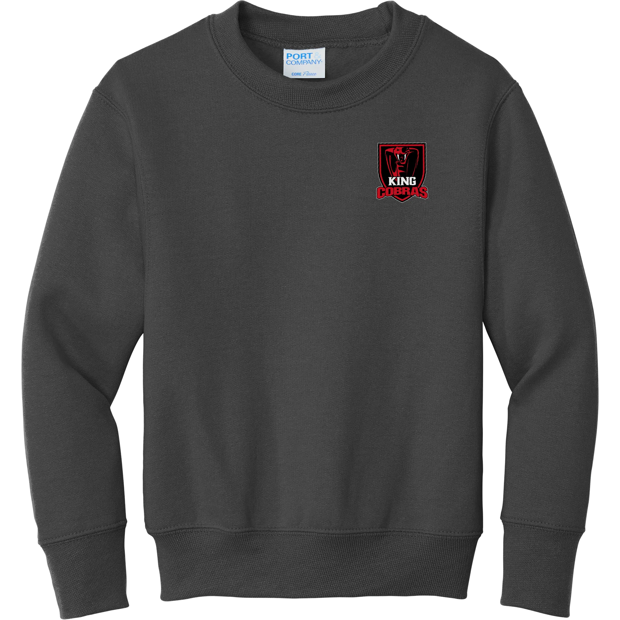 King Cobras Youth Core Fleece Crewneck Sweatshirt