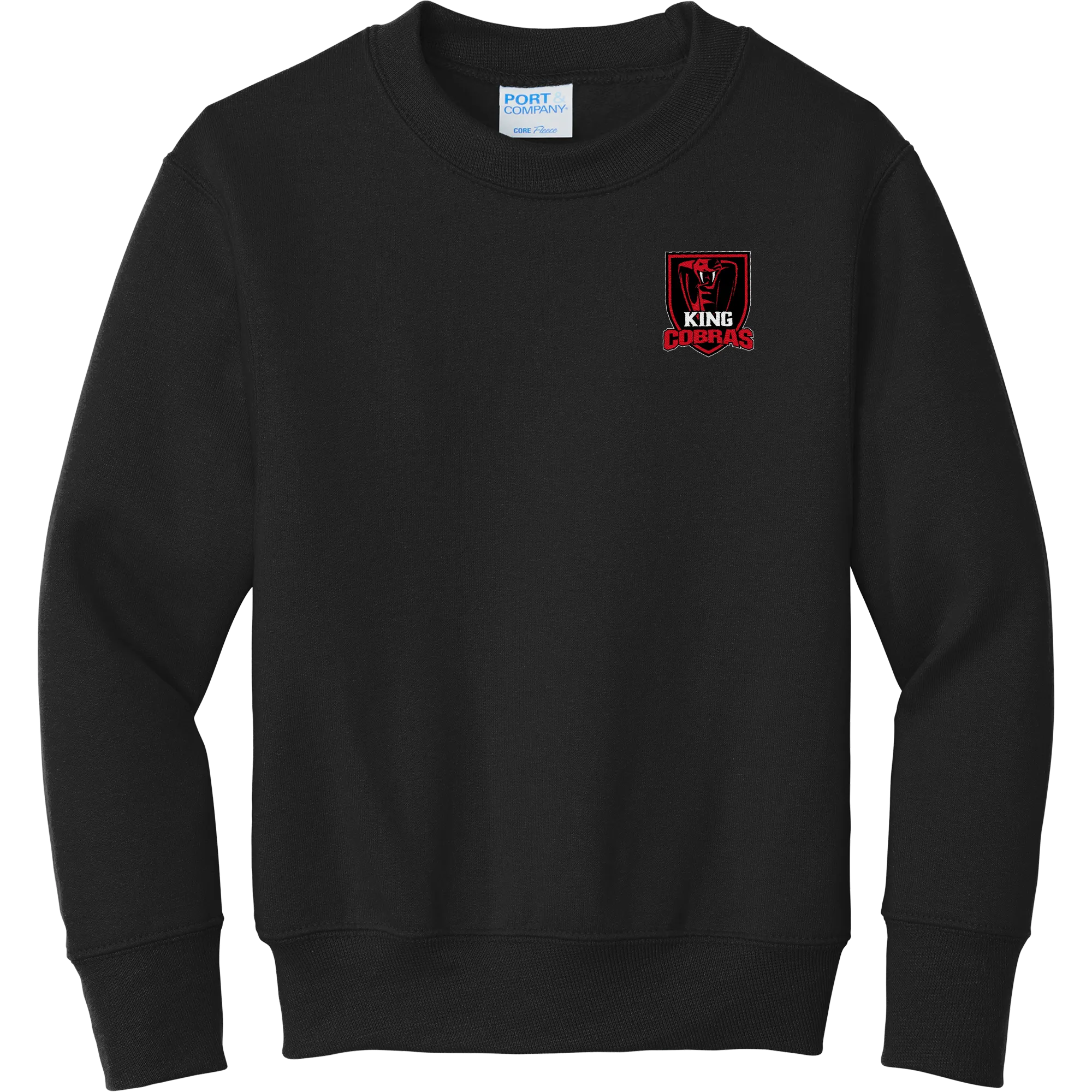 King Cobras Youth Core Fleece Crewneck Sweatshirt