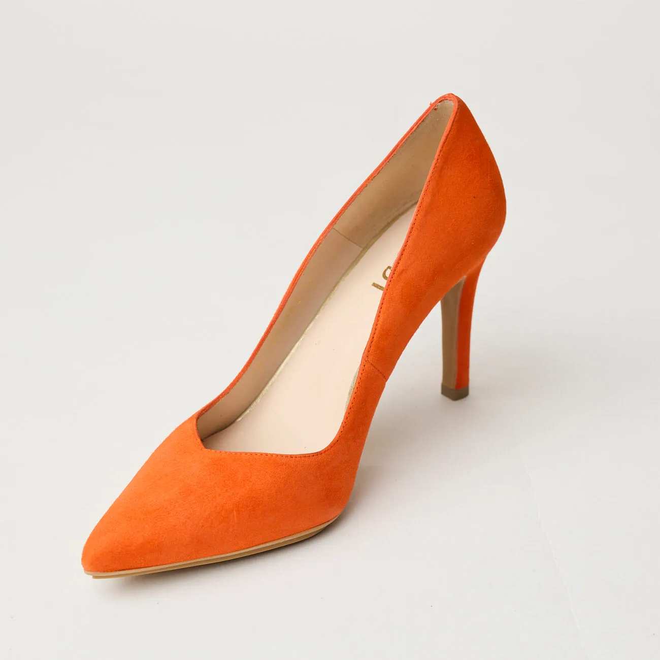 Lodi Orange Suede Leather Court Shoes