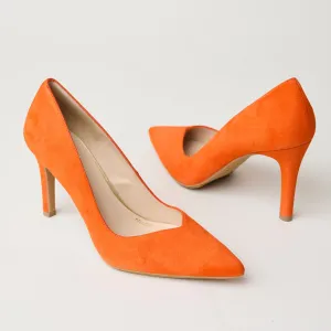 Lodi Orange Suede Leather Court Shoes