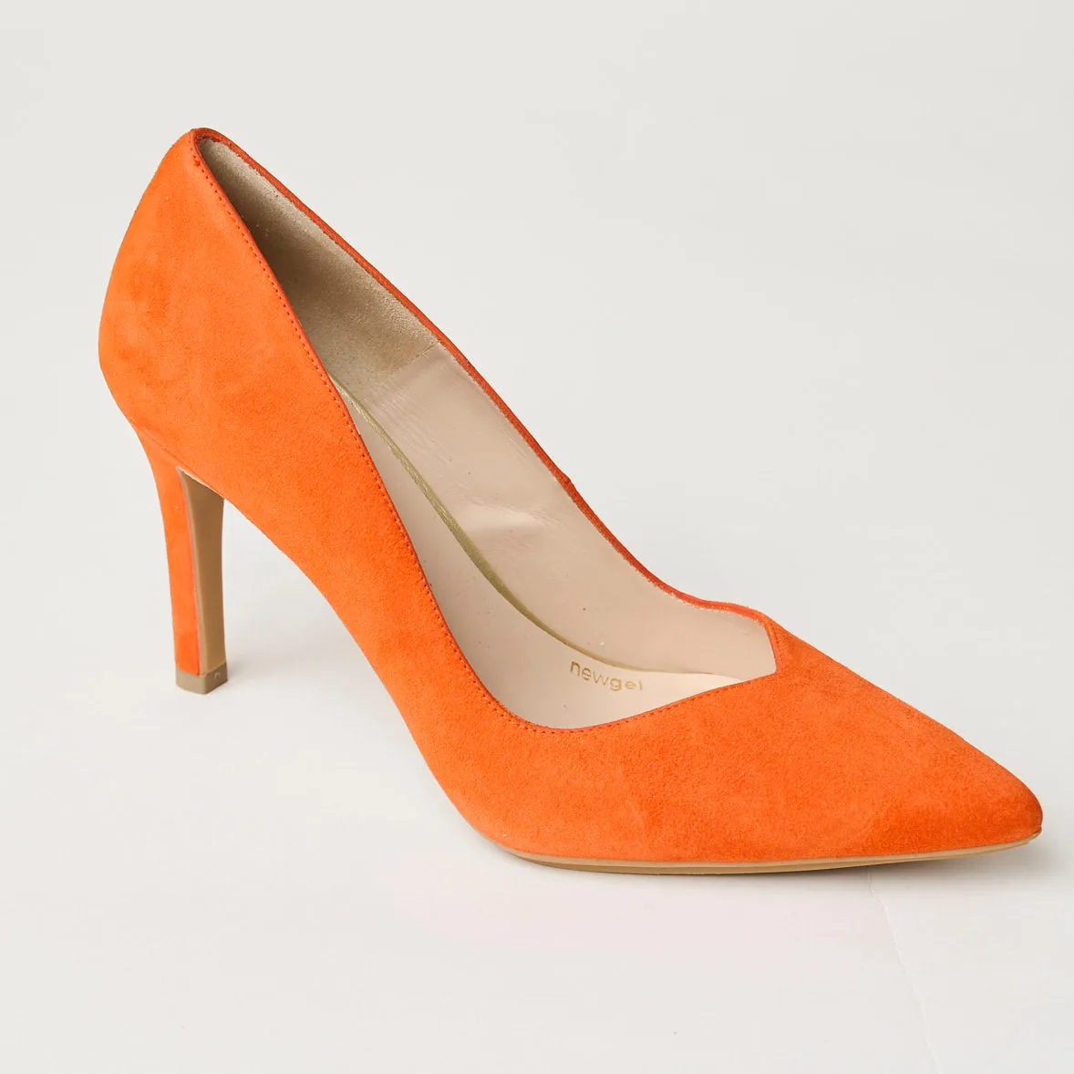 Lodi Orange Suede Leather Court Shoes