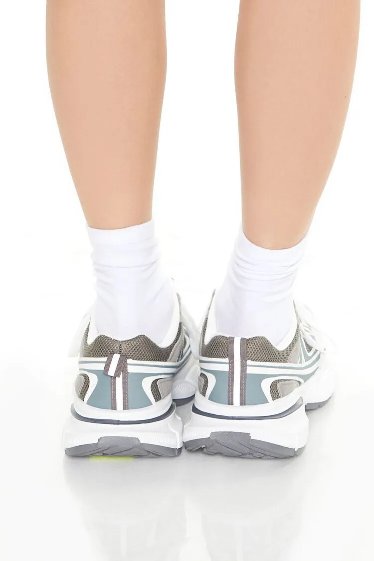 Low-Top Colorblock Lace-Up Sneakers