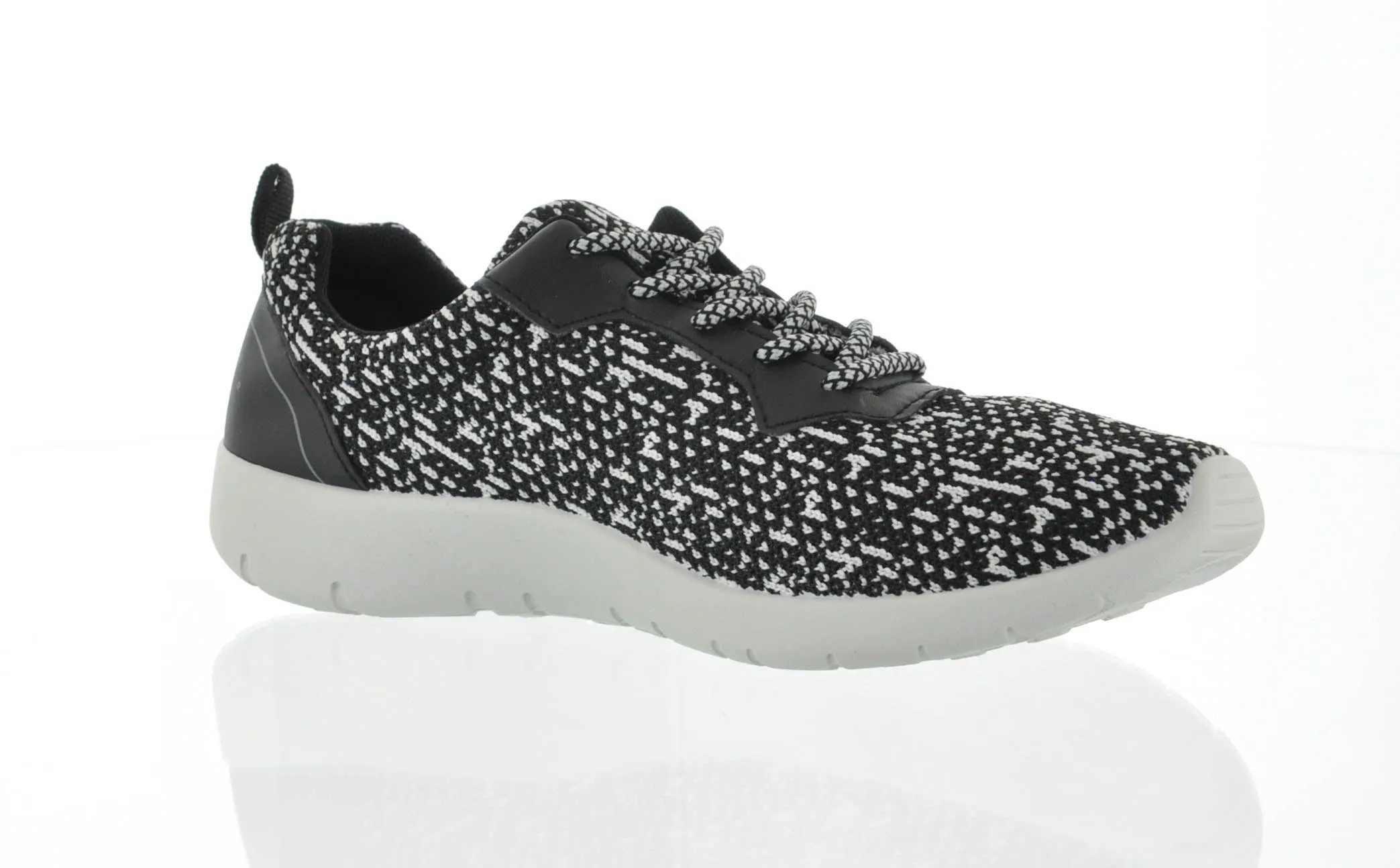 MEN'S SHOES BLACK AND WHITE FAB TENNIS SNEAKERS 831-BL
