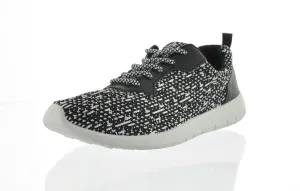 MEN'S SHOES BLACK AND WHITE FAB TENNIS SNEAKERS 831-BL