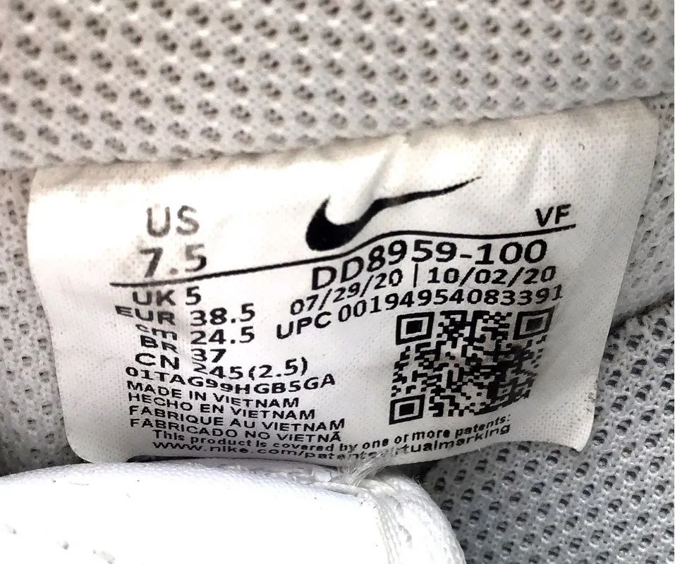 Nike Women's Air Force 1 '07 DD8959-100 White Athletic Shoes - Size 7.5