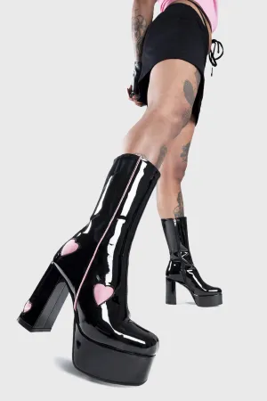 Secret Lovers Platform Calf Boots