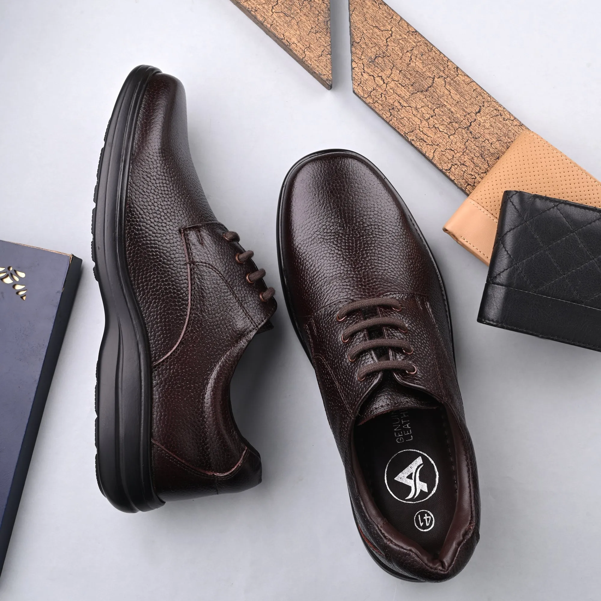 Skilled Full Grain Leather Derby Lace Ups