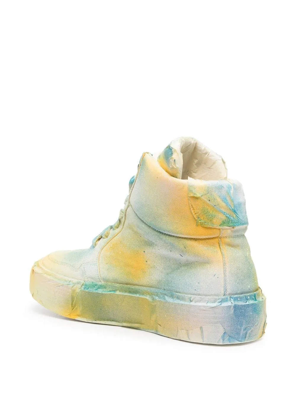 Spray-Effect High-Top Sneakers