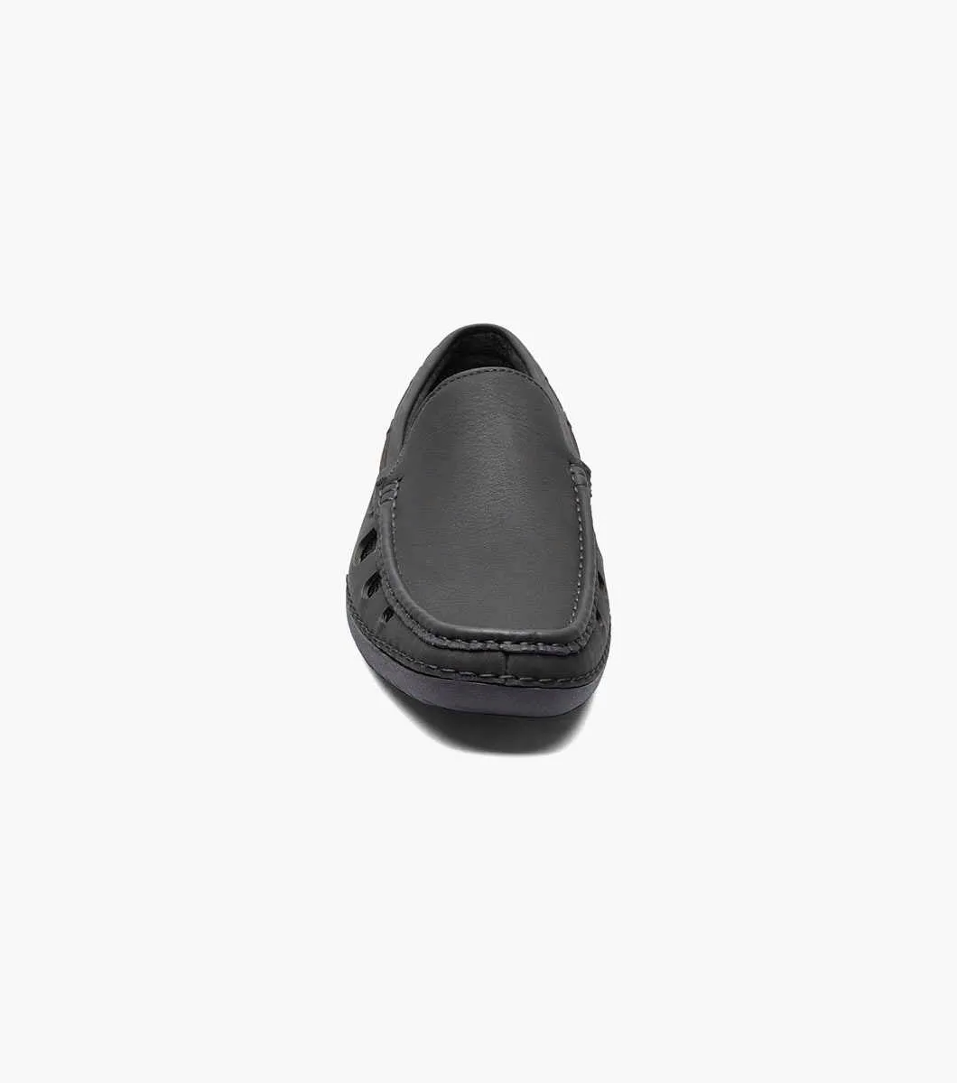 Stacy Adams Black Delray Moc Toe Slip On Shoes