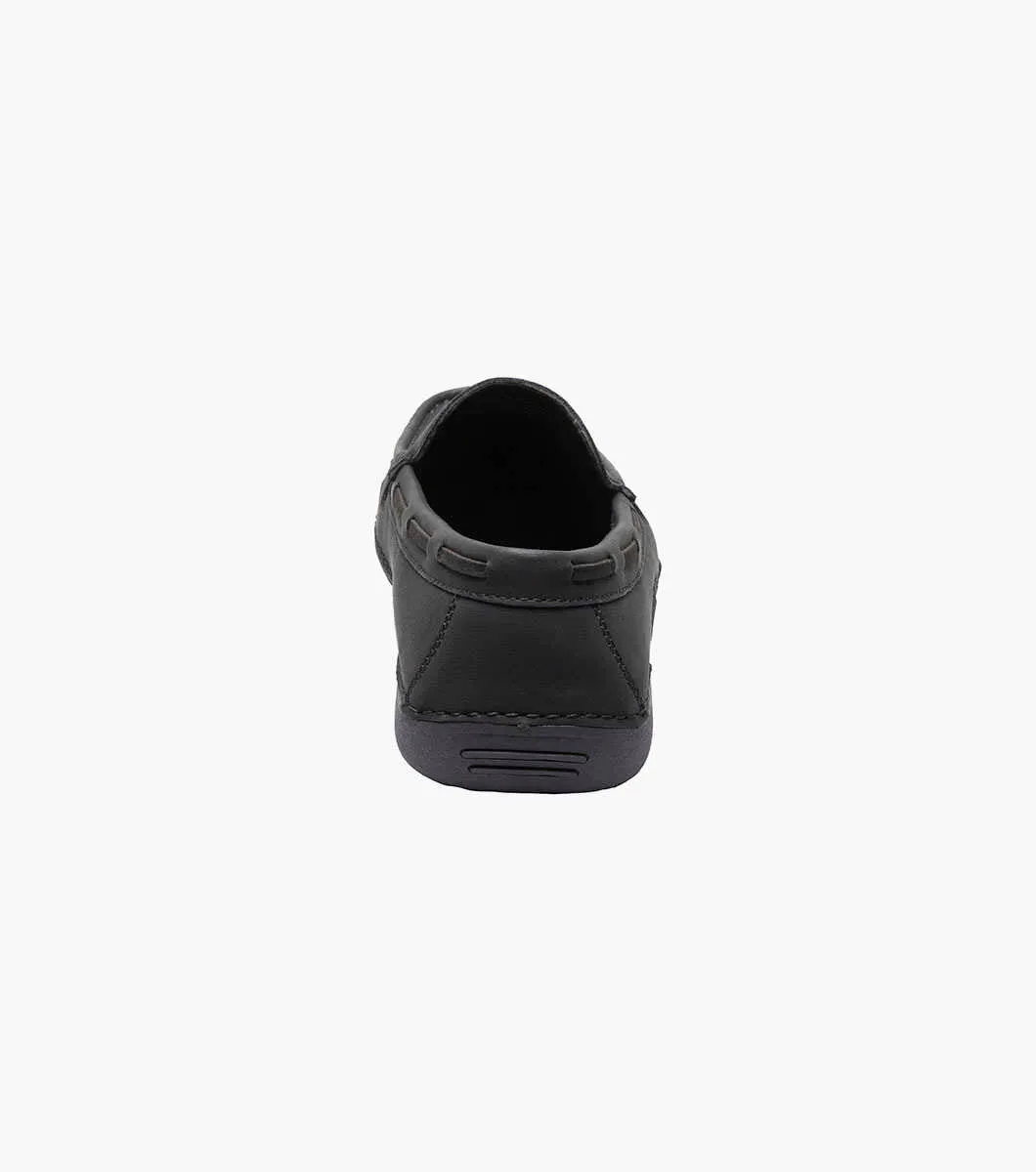 Stacy Adams Black Delray Moc Toe Slip On Shoes