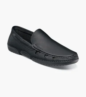 Stacy Adams Black Delray Moc Toe Slip On Shoes