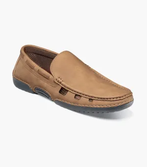 Stacy Adams Tan Delray Moc Toe Slip On Shoes
