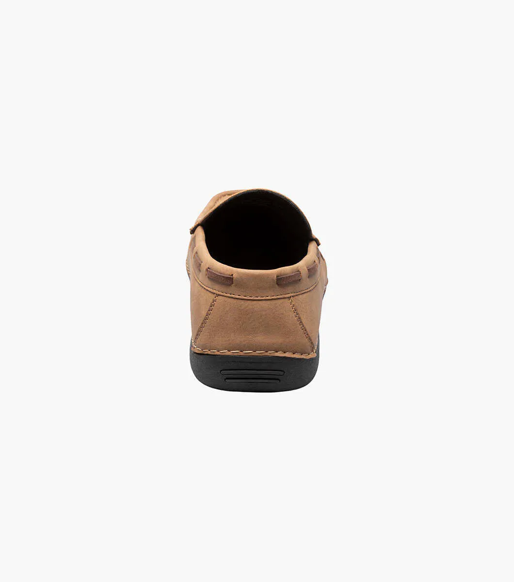 Stacy Adams Tan Delray Moc Toe Slip On Shoes