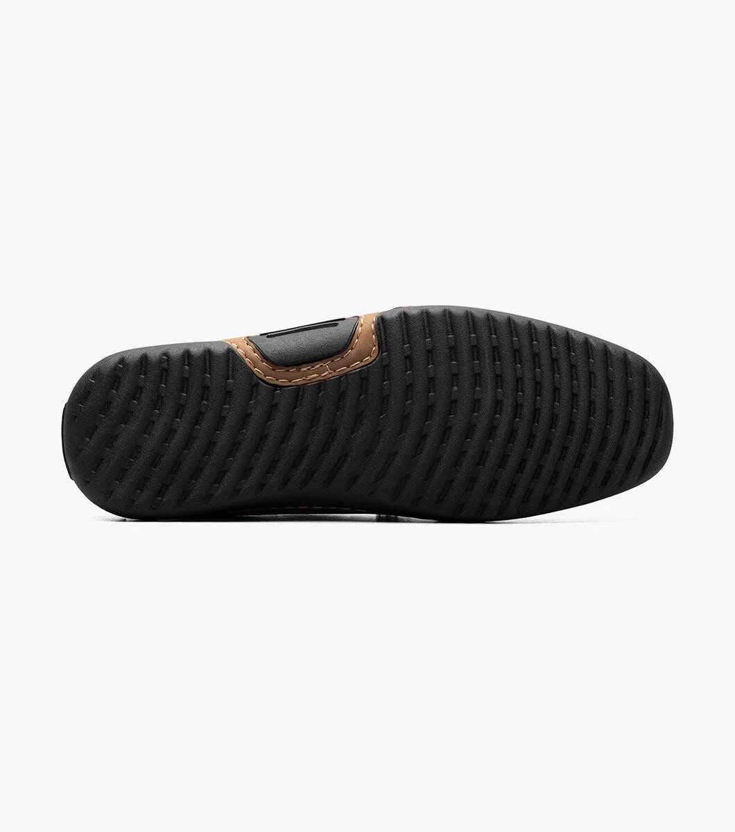 Stacy Adams Tan Delray Moc Toe Slip On Shoes