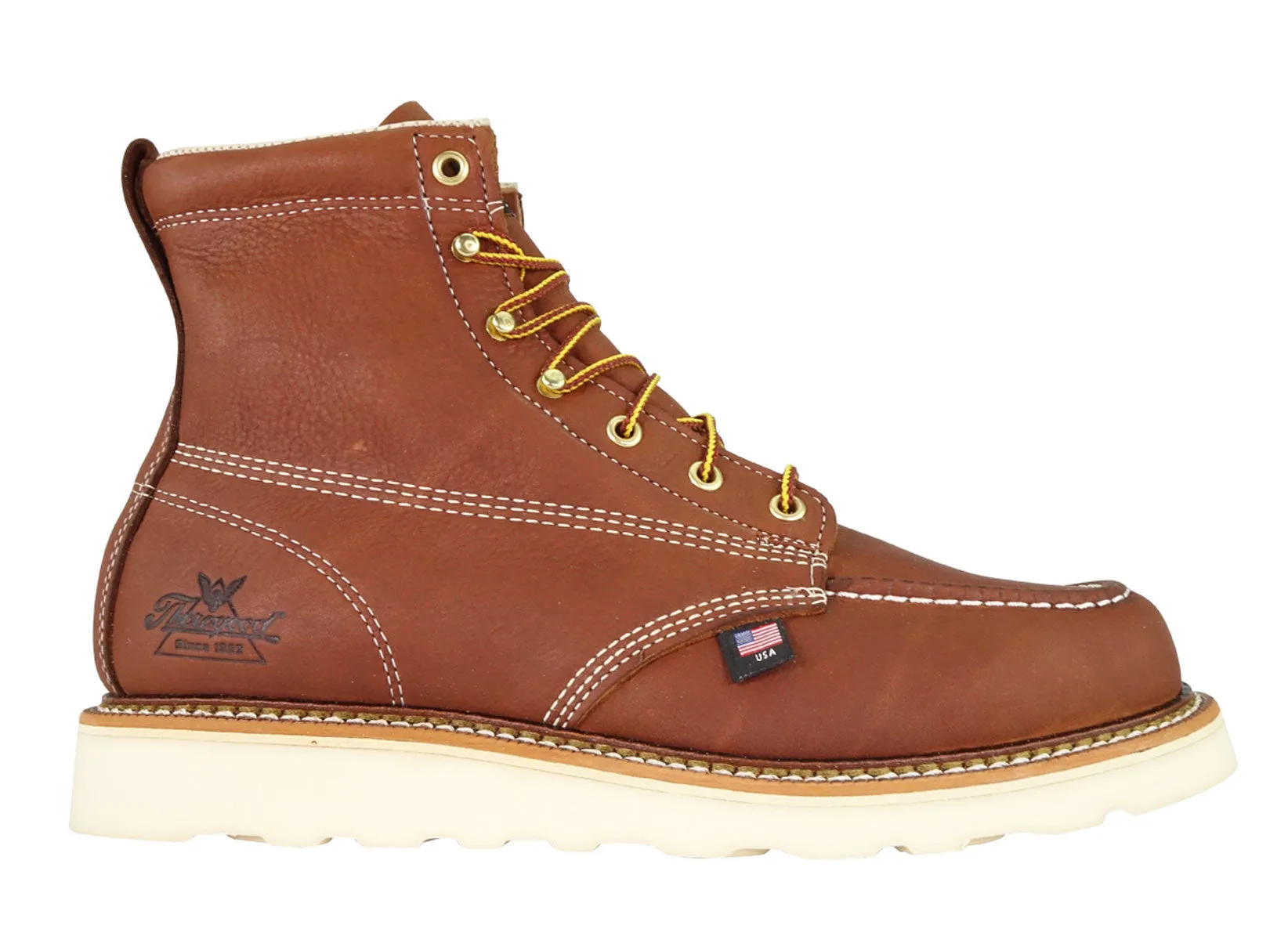 Thorogood American Heritage 6-inch Moc Toe Work Boots - Tobacco