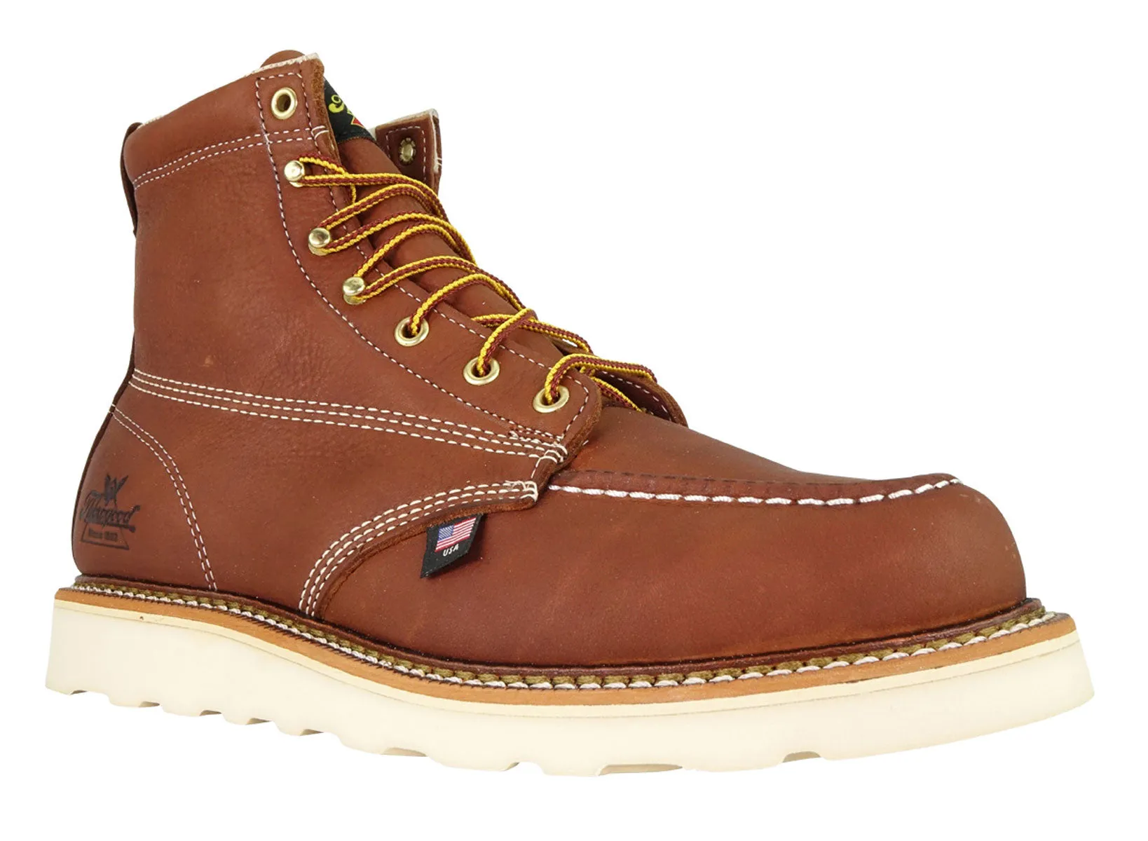 Thorogood American Heritage 6-inch Moc Toe Work Boots - Tobacco