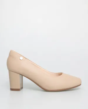 Tomaz NN332 Ladies Plain Formal Heels (Beige)