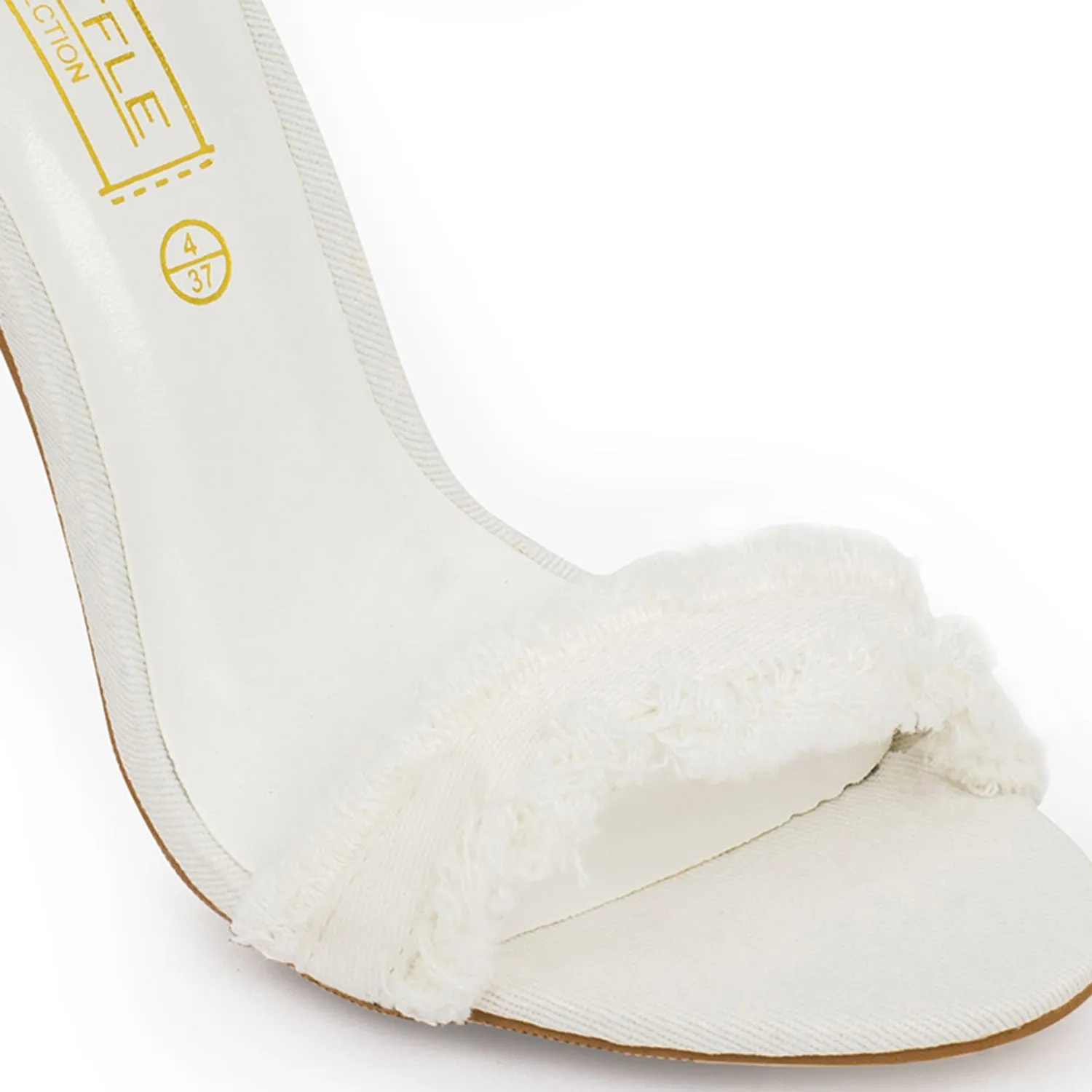 White Satin Stiletto High Heel