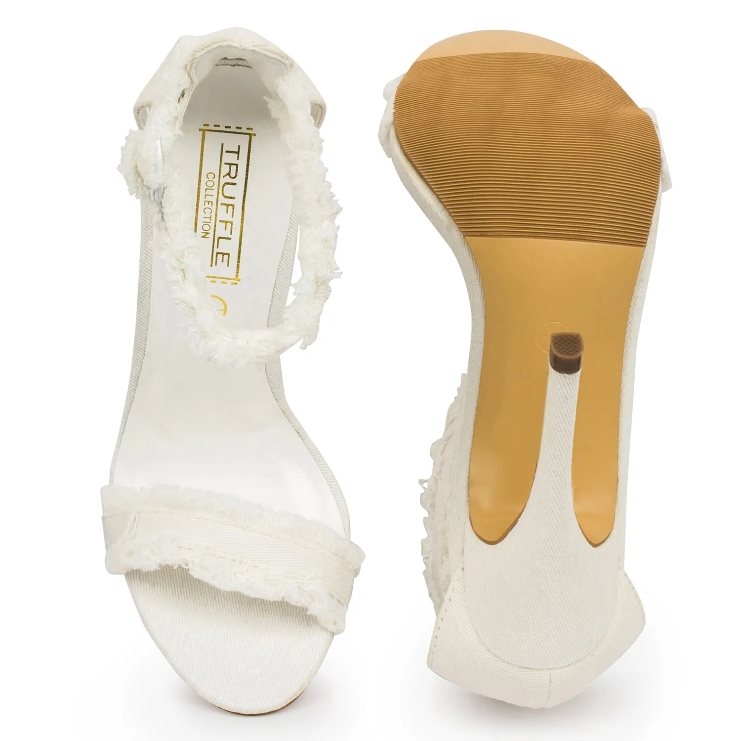 White Satin Stiletto High Heel