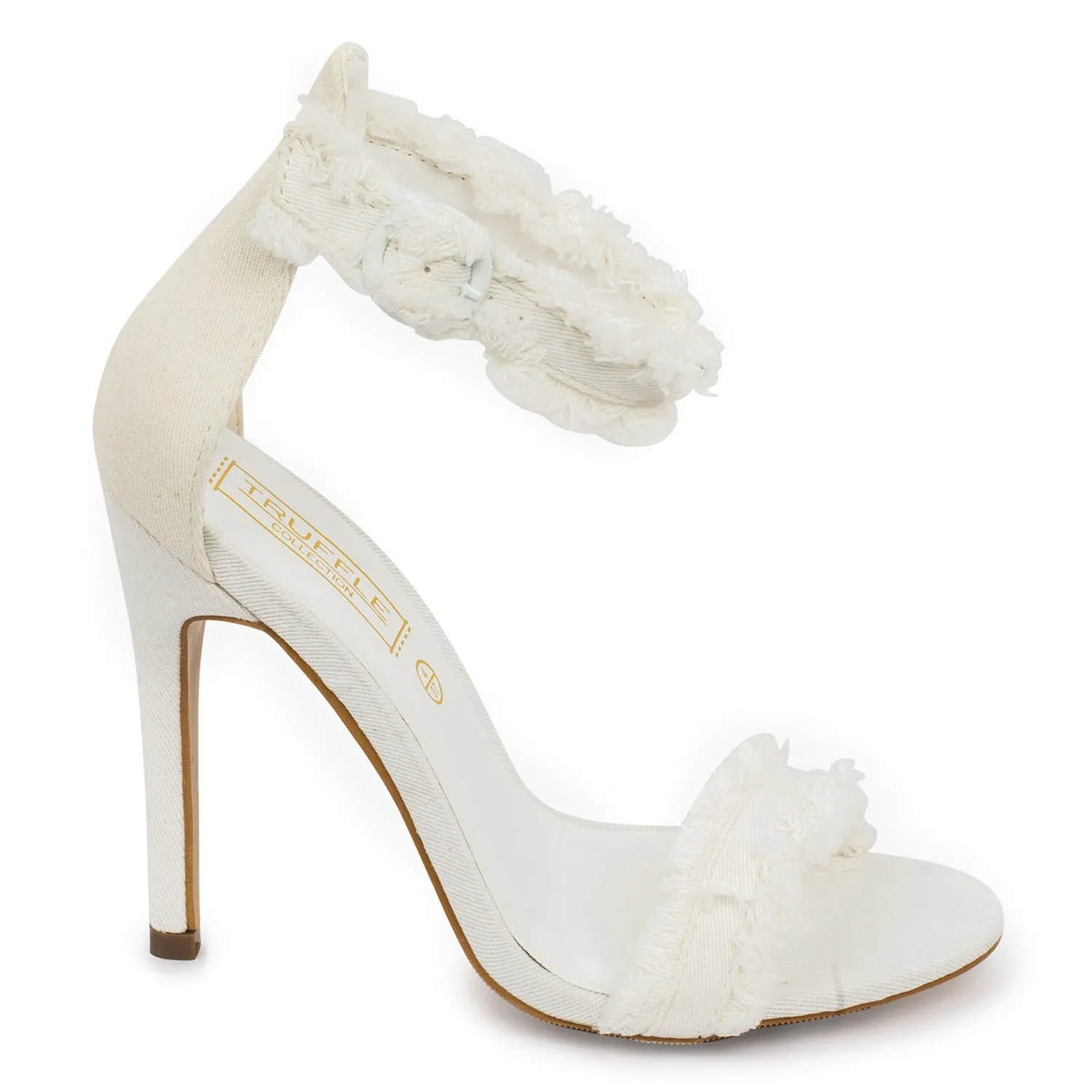 White Satin Stiletto High Heel