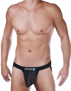 WildmanT Raw Mesh Jockstrap with Duraband Waistband Black